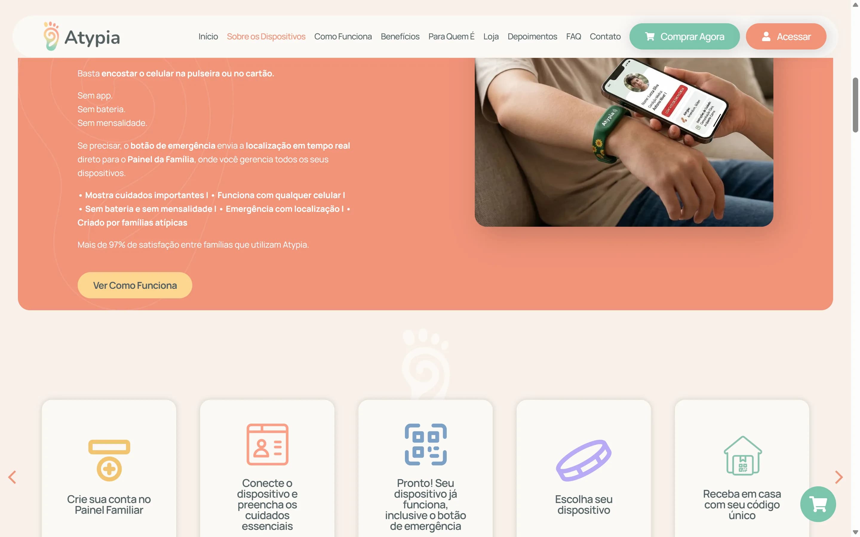 Destaque do site Atypia