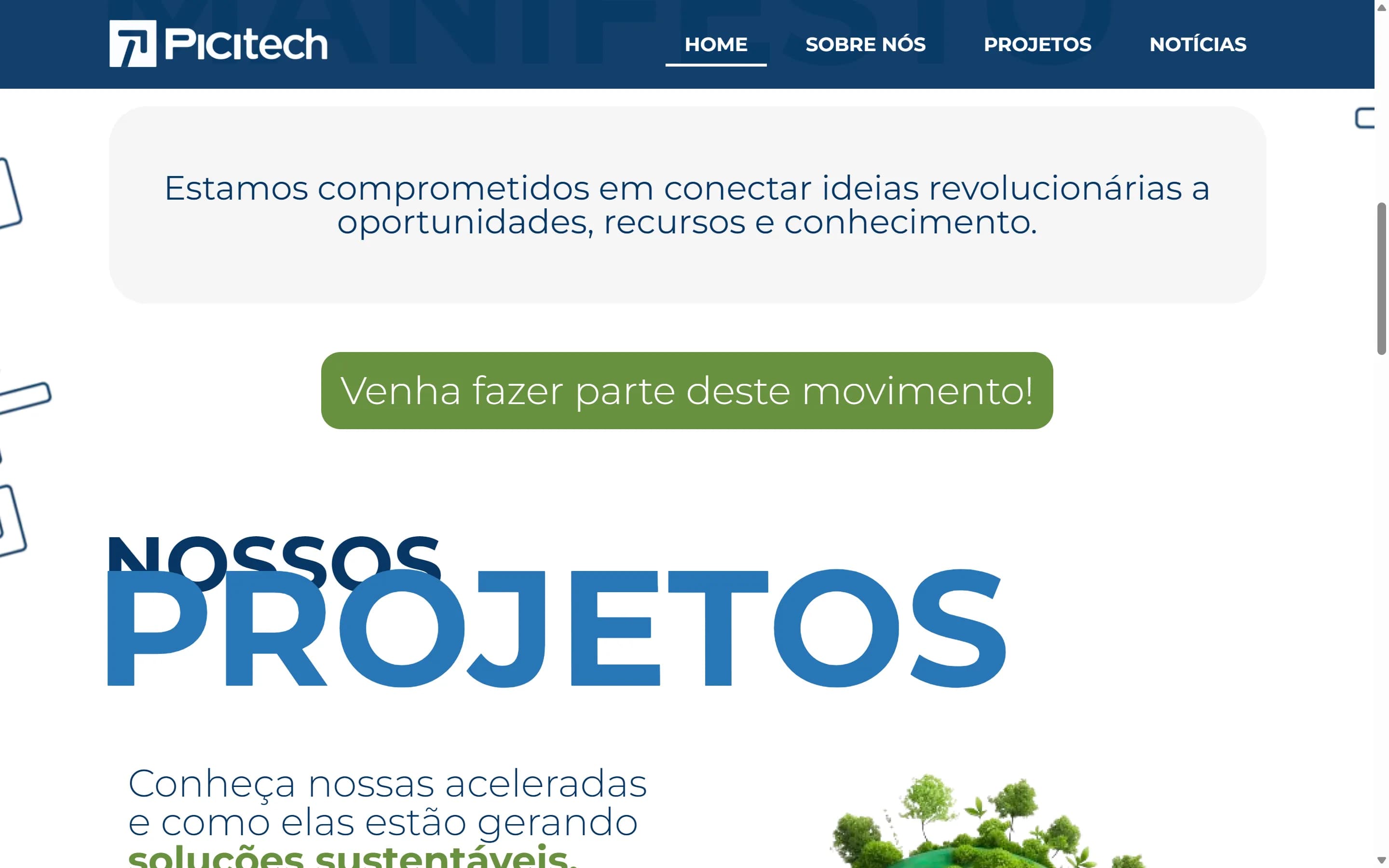 Destaque do site Picitech