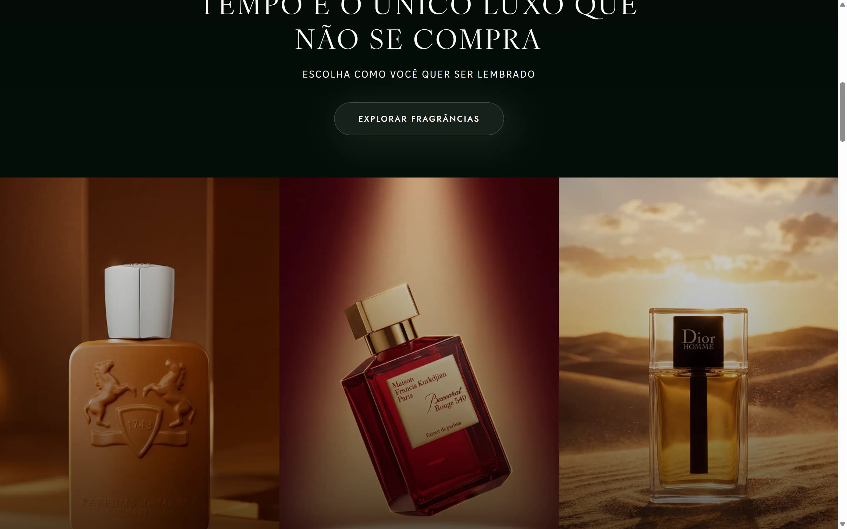 Destaque do site Anina Parfum