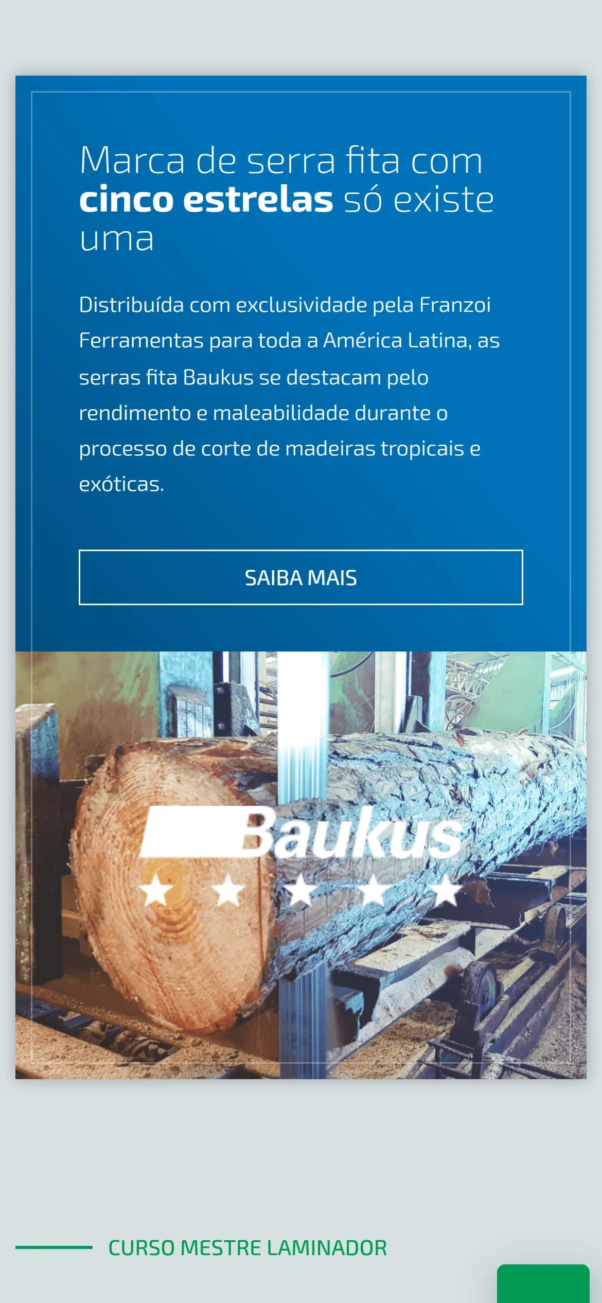 Seção interna no celular