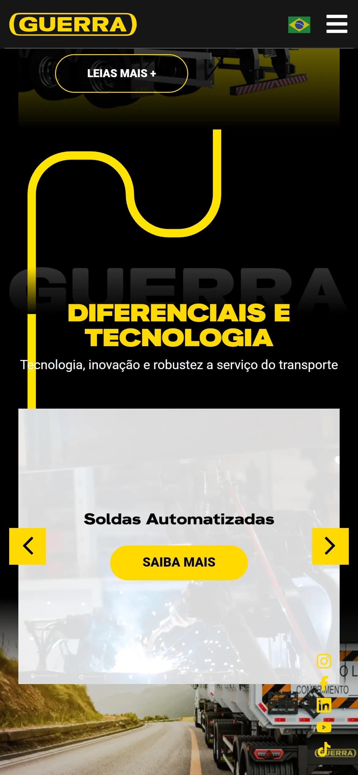 Seção final no celular