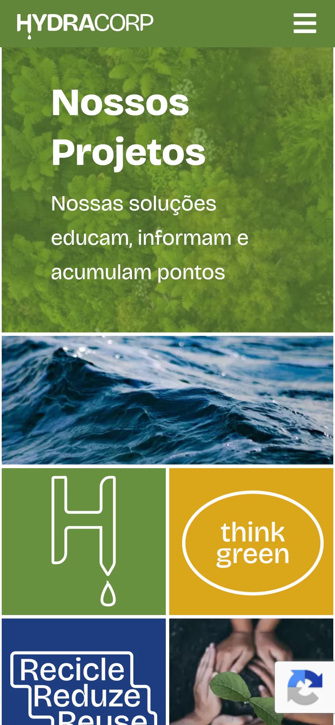 Área de notícias no celular