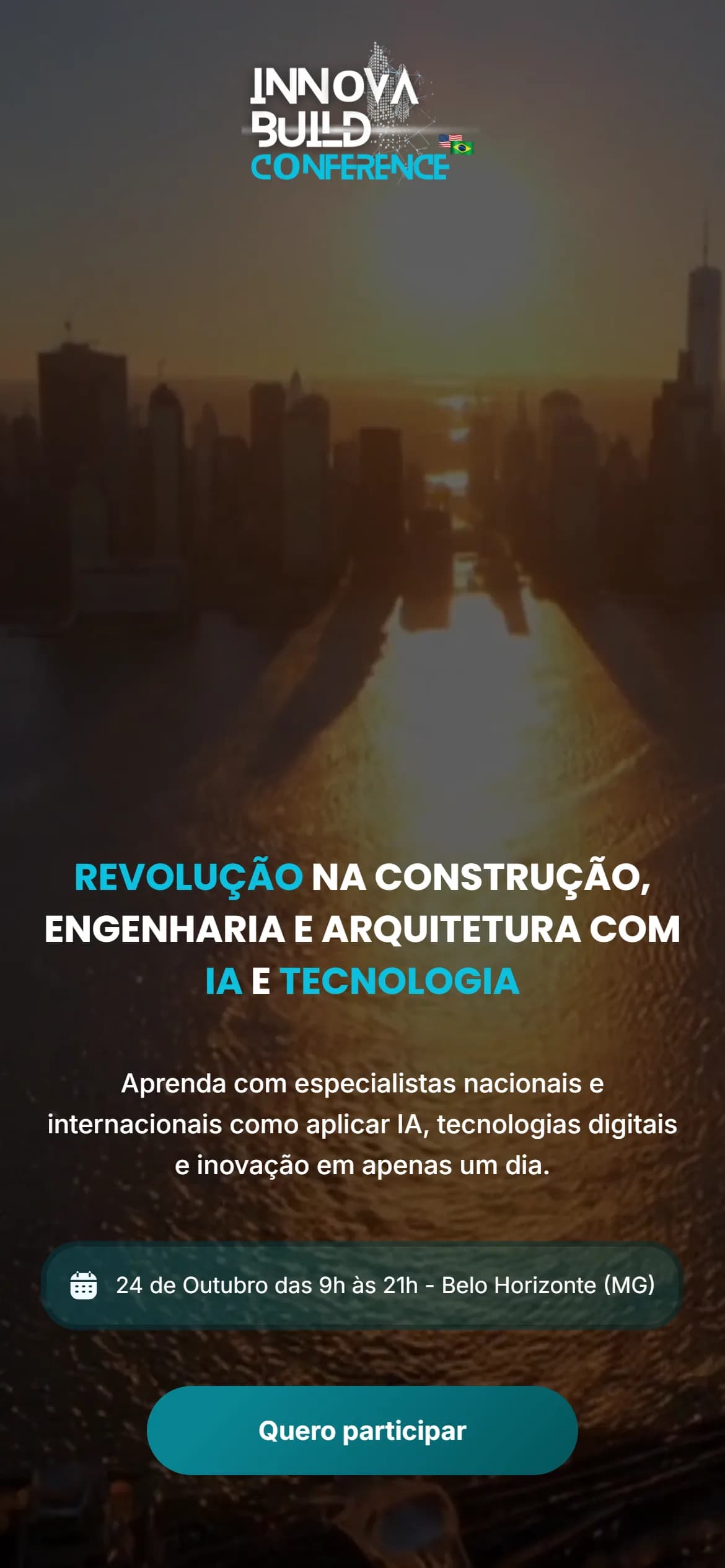 Topo do site no celular
