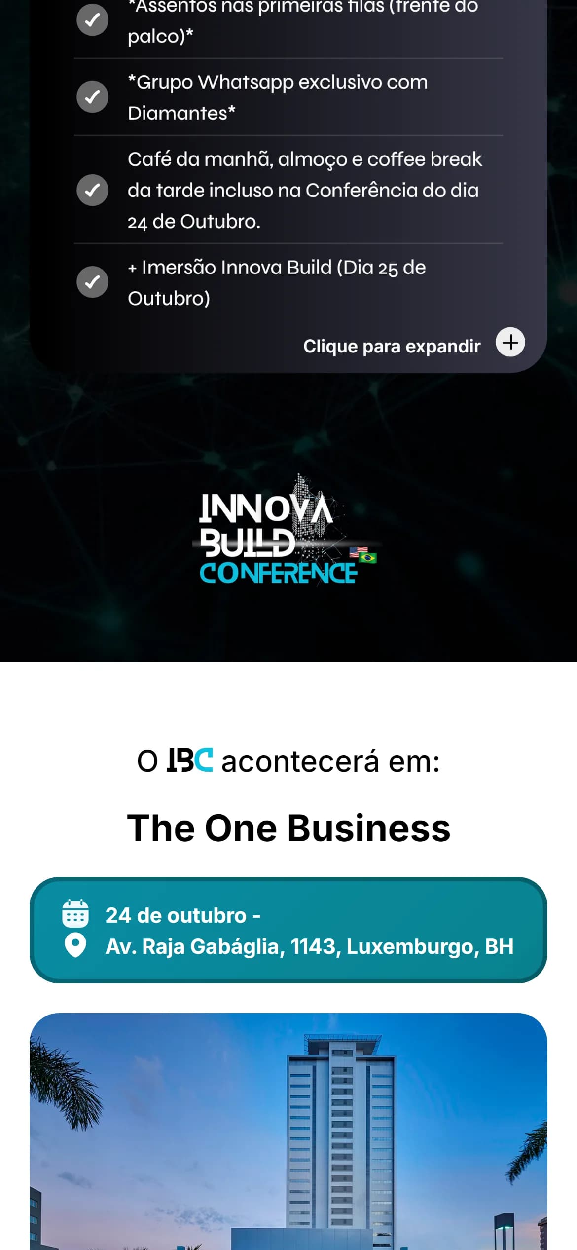 Seção final no celular