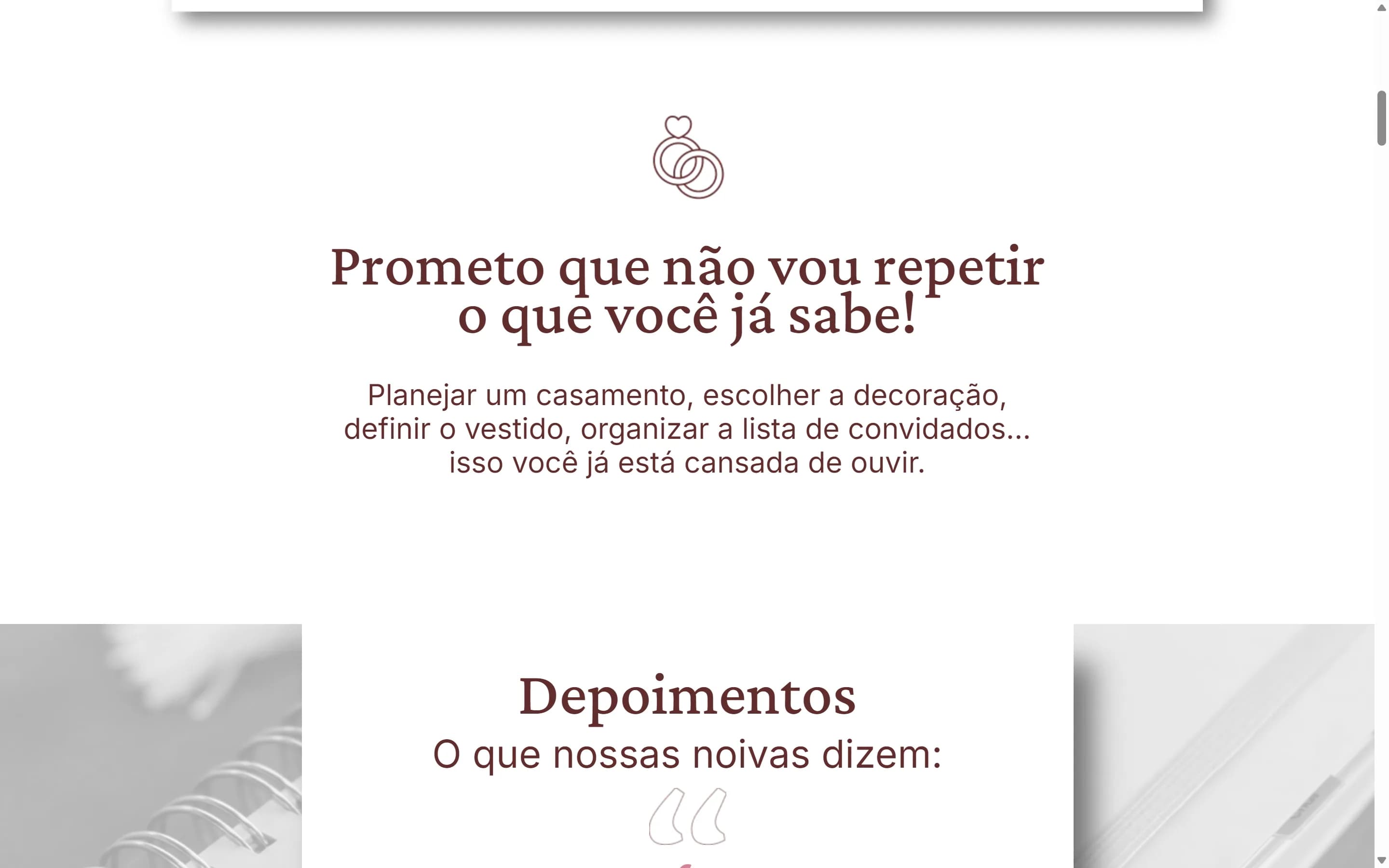 Destaque do site Guia da Noiva