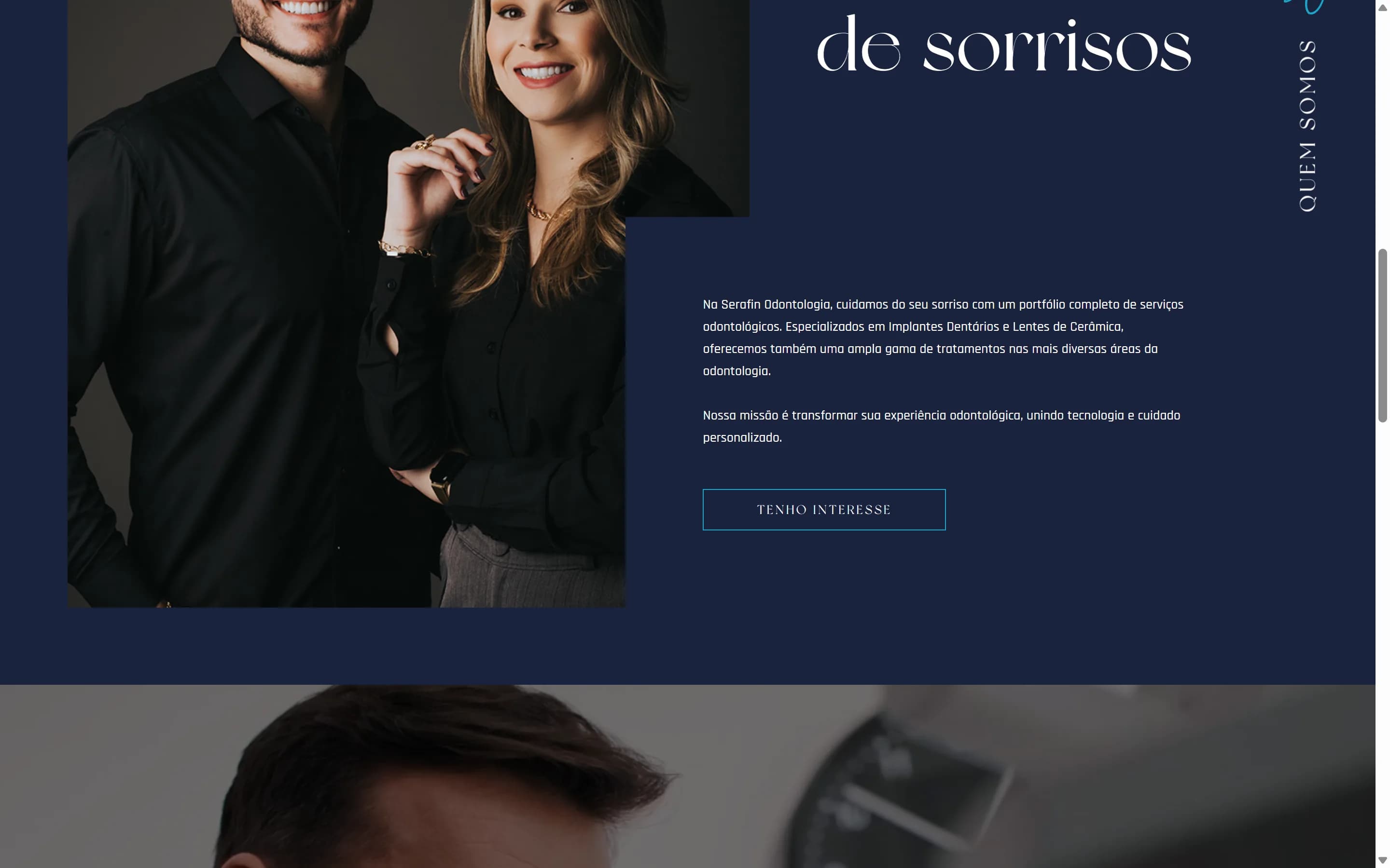 Destaque do site Serafin Odontologia