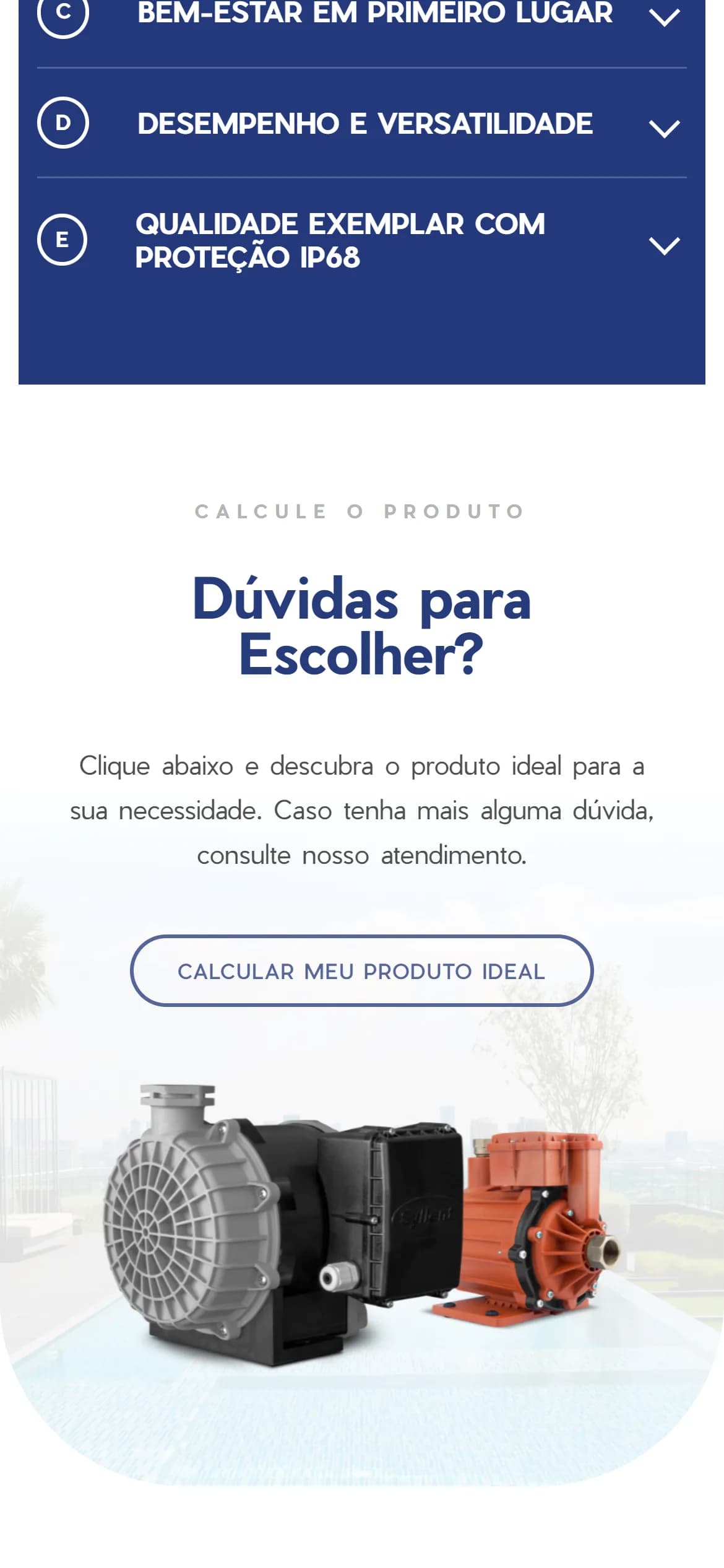 Seção final no celular